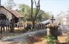 Mangalore: Fire breaks out  at CSI Vishranthi Church Cemetry at Mannagudda